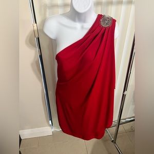 Off the shoulder red dress size S